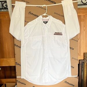 Harley-Davidson White Button Down Shirt
